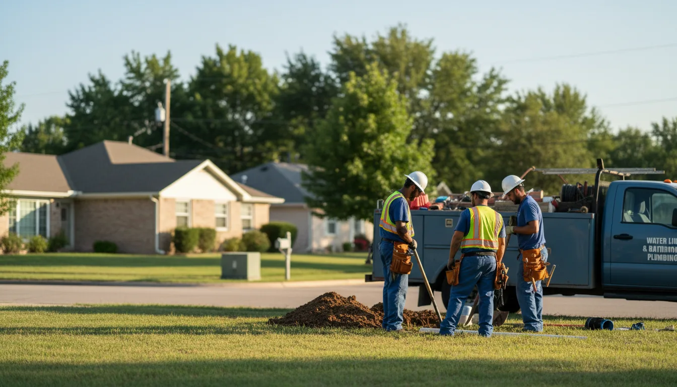 Residential water line and bathroom plumbing service in Marion, IA